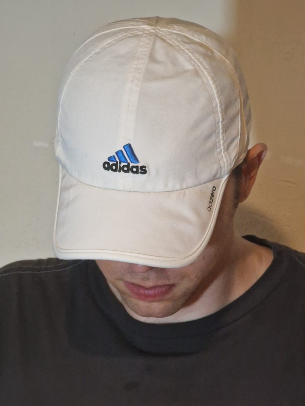 Adidas White Performance Baseball Cap with Blue Logo